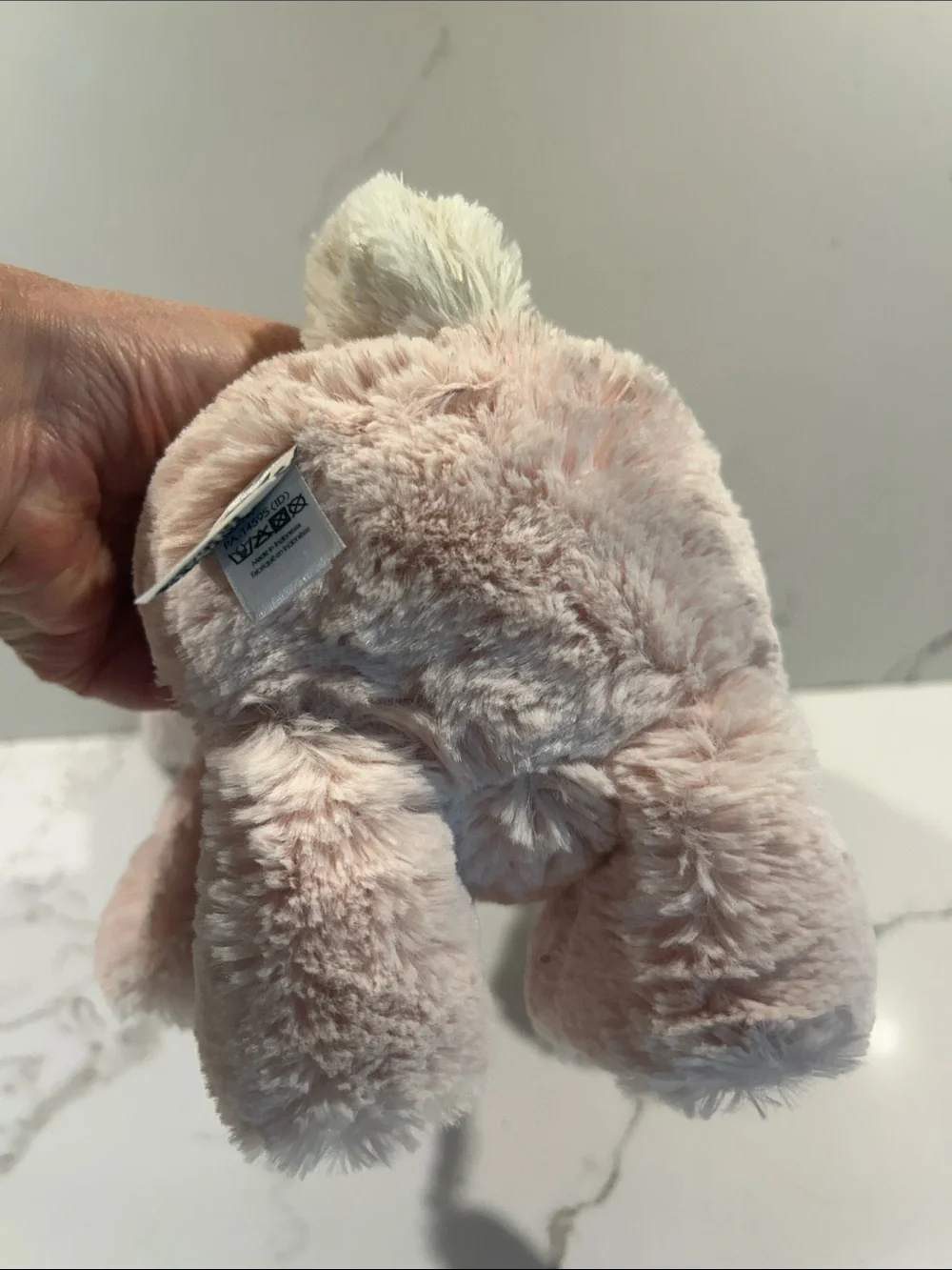 Jellycat Blossom Pale Pink Plush Bunny with Floral Ear and Paw Accents